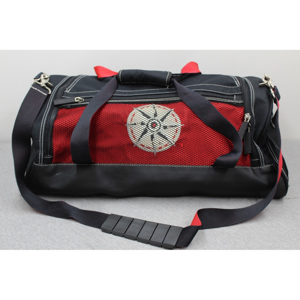 Marlboro Duffel Bag Lg Black Red Compass Travel Weekend Gym Sport Shoulder Bag